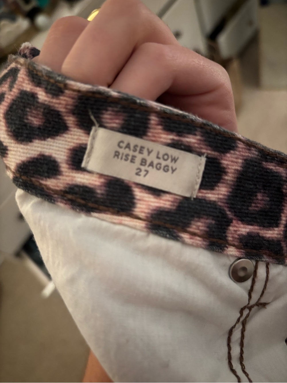 PacSun Leopard Print Jeans in Black and Brown - Picture 3 of 3
